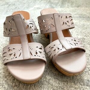 BARETRAPS lace cut out wedges